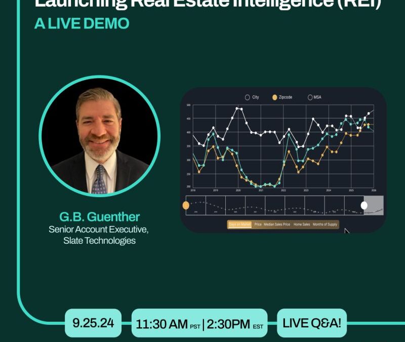 Real Estate Intelligence Webinar: Product Launch