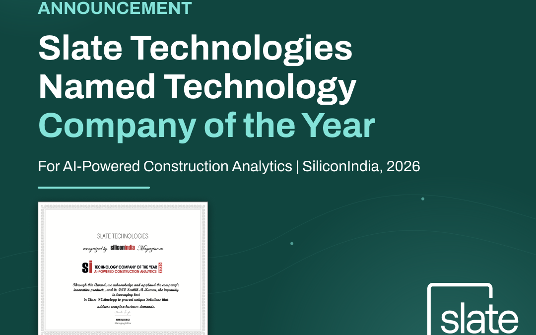 Slate Technologies Named 2026 Technology Company of the Year for AI-Powered Construction Analytics